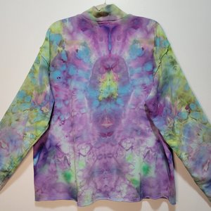L Mock Neck French Terry, Periwinkle Reflection