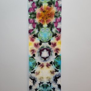 Scarf, Rayon, Shibori Antique Flowers