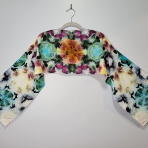 Scarf, Rayon, Shibori Antique Flowers