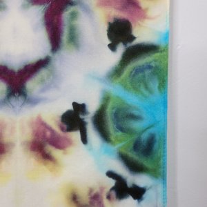 Scarf, Rayon, Shibori Antique Flowers