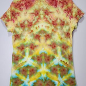 M V-neck T, Dragon's Egg Shibori 