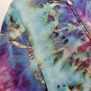 Large Zip-Up Viscose Hoodie, Strawberry Skies 