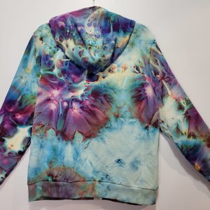 Large Zip-Up Viscose Hoodie, Strawberry Skies 