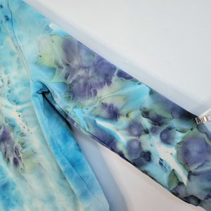 Large Zip-Up Viscose Hoodie, Mystic Blue