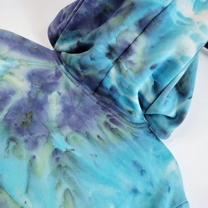 Large Zip-Up Viscose Hoodie, Mystic Blue