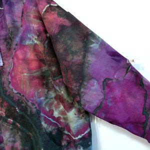 XL Viscose Hoodie, Purple & Green Geode