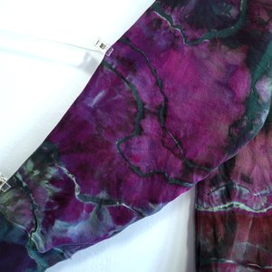 XL Viscose Hoodie, Purple & Green Geode