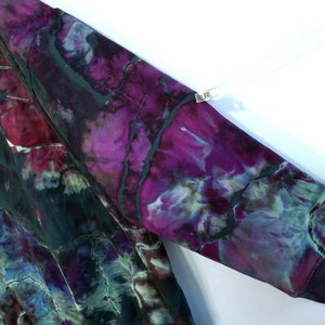 XL Viscose Hoodie, Purple & Green Geode