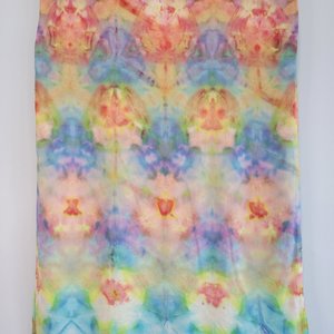 Shawl, Viscose, Spring Garden Shibori