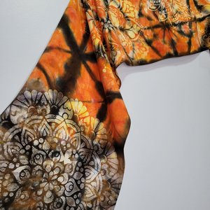 Scarf, Rayon, Fall Shibori