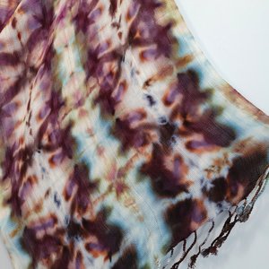 Scarf, Handwoven, Magic Plum Shibori