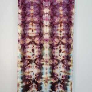 Scarf, Handwoven, Magic Plum Shibori