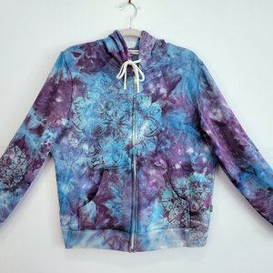 S Zip-Up Viscose Hoodie, Cosmic Mandala