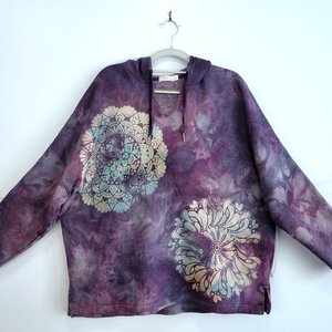 2XL V-Neck Hoodie, Cosmic Mandala