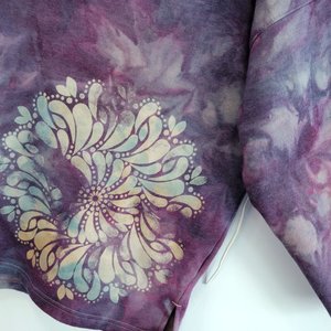 2XL V-Neck Hoodie, Cosmic Mandala