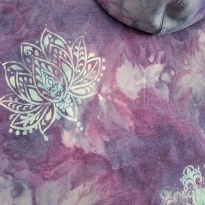 2XL V-Neck Hoodie, Cosmic Mandala