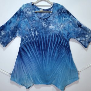 L Rayon Tunic, Blue Gravity