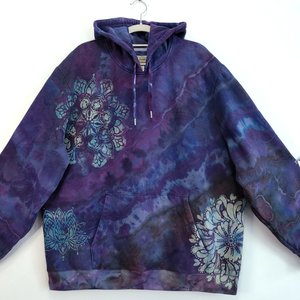 3XL LL Bean Hoodie, Midnight Mandala Geode