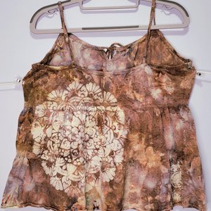 S Strappy Cami Tank, Tea Leaf Mandala