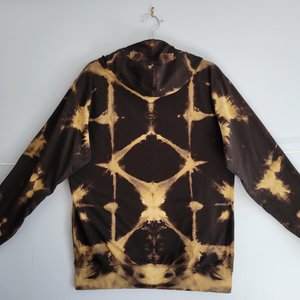 M Hooded T-shirt, Reversed Shibori