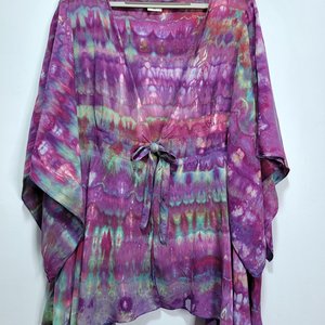 2X Kimono Sleeve Top, Strawberry Skies Arashi