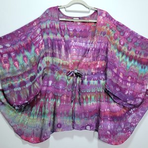 2X Kimono Sleeve Top, Strawberry Skies Arashi