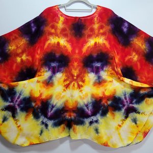 L/XL Kimono Sleeve Top, Orchid Flame