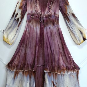 S/M Ruffled Duster, Antique Plum
