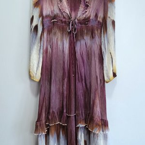 S/M Ruffled Duster, Antique Plum