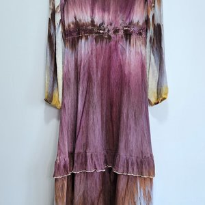 S/M Ruffled Duster, Antique Plum