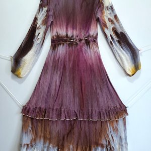 S/M Ruffled Duster, Antique Plum