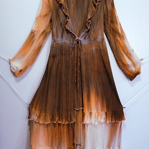 L Ruffled Duster, Cedar