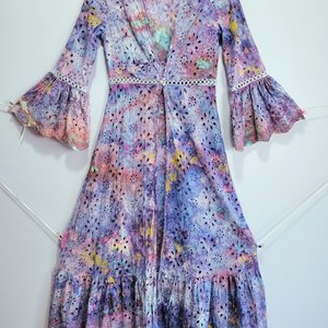 S Eyelet Duster, Strawberry Skies 