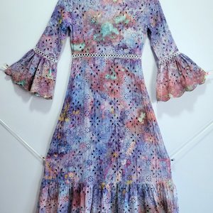 S Eyelet Duster, Strawberry Skies 