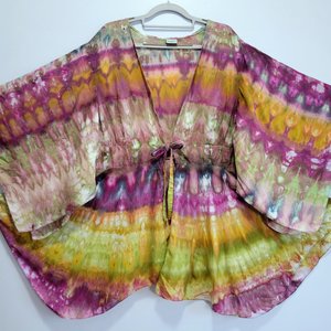2X Kimono Sleeve Top, Earth Mother