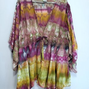 2X Kimono Sleeve Top, Earth Mother