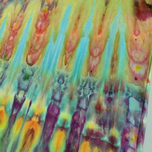 S/M Rayon V-Neck, Watercolor Falls