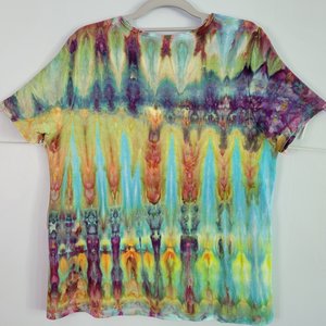 S/M Rayon V-Neck, Watercolor Falls