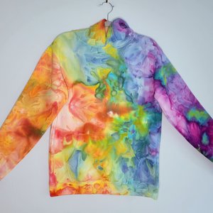 M/L Hoodie, Rainbow Watercolor