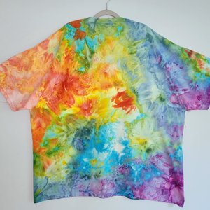 4X T-shirt, Rainbow Watercolor