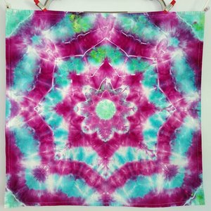 Kitchen Towel, Aqua & Pink Mandala