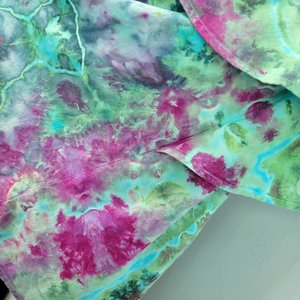 XXL Linen Flutter Sleeve Top, Storm Geode