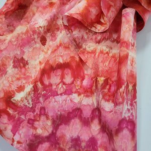 XL Linen Ruffle Sleeve Top, Flamingo