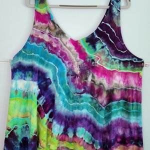 2X Rayon Tank, Rainbow Fluorite
