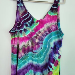 2X Rayon Tank, Rainbow Fluorite