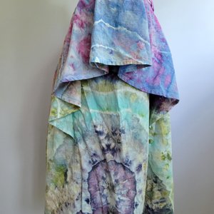XXL Tall Linen Flutter Sleeve Top, Garden Geode