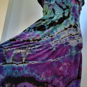 XL Flutter Sleeve Dress, Abalone
