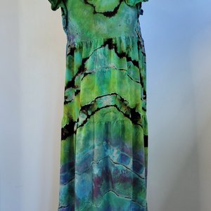 L Flutter Sleeve Dress, Abalone