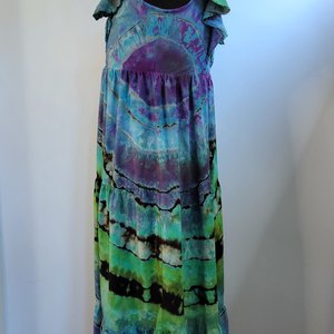 L Flutter Sleeve Dress, Abalone