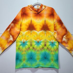 L Hooded T-shirt, Fall Shibori